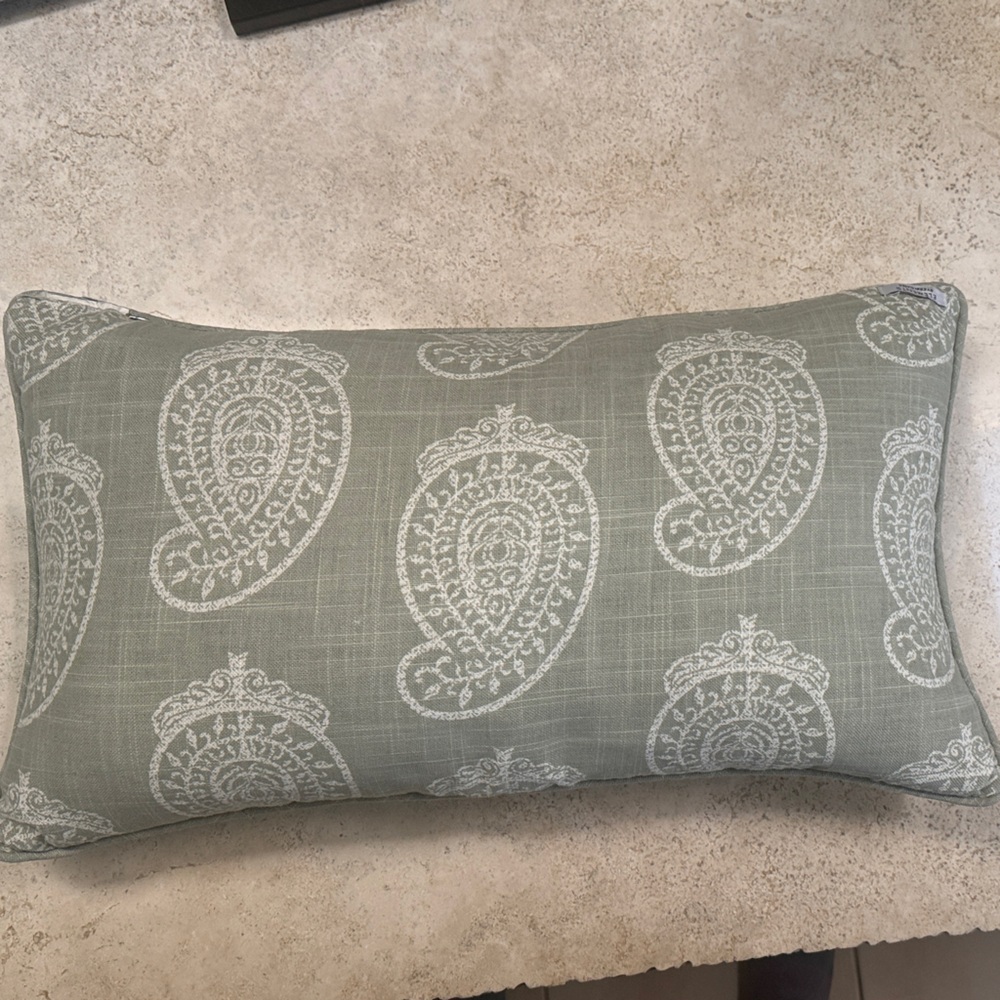 Paisley Patterned Throw Pillow